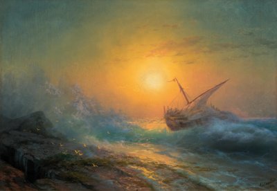 Stürmische See im Abendrot von Ivan Konstantinovich Aivazovsky